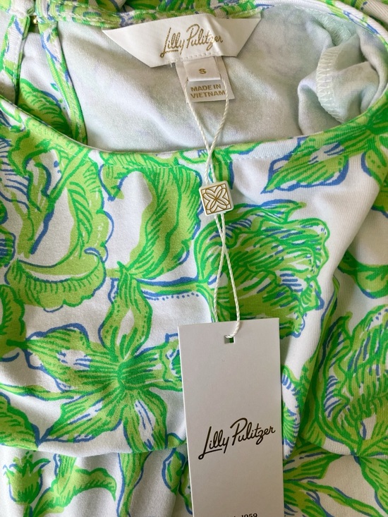 Lilly Pulitzer Shaw Dress Size S Daffodil Hill Floral Resort Short Sleeves - Picture 4 of 13